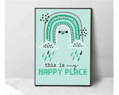 kids room wall print | smiling cloud 