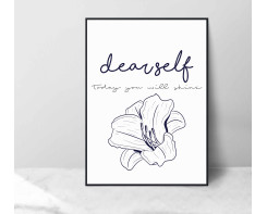 dear self today you will shine" | room art"