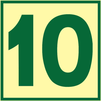 מדבקת מספר 10